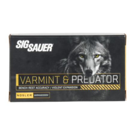 SIG SAUER Varmint & Predator 22-250 Rem 55gr Varmageddon 20rd/Box Ammo (C22250VP55-20)