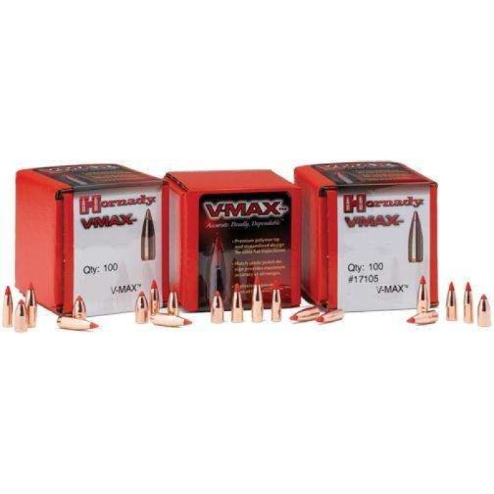 HORNADY V-Max 20 Cal .204 40Gr 100 Per Box Bullets (22006)