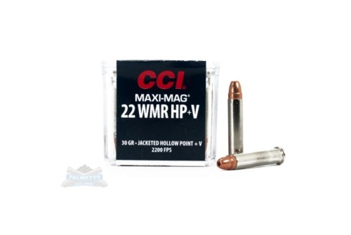 CCI .22 WMR Maxi Mag+V 30gr JHP Ammunition 50rds - 0059