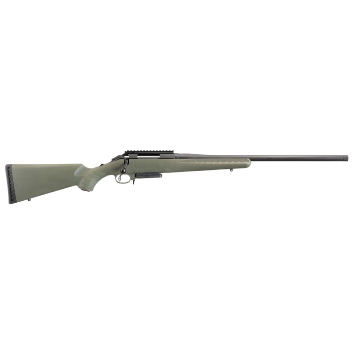 RUGER American Predator 243 Winchester 22in Threaded Barrel 3rd Moss Green Rifle (26972)