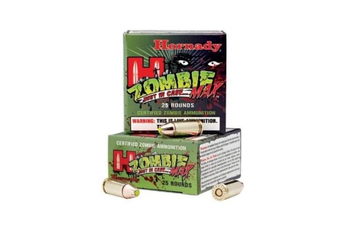 Hornady ZOMBIE 9mm ZMAX 115 GR 1135 fps 25 Rounds Per Box - Brass Casing