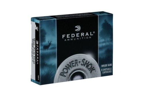 Federal 10ga 3.5" Magnum 1.75oz HP Power-Shok Rifled Slug Shotshell Ammunition 5rds - F103F RS