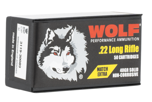 Wolf Match, Wolf 22xtra       22lr Mtch Extra 40 Sol Rn 50rds