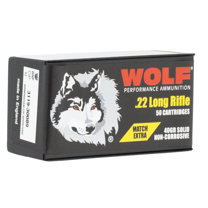 Wolf Match, Wolf 22xtra       22lr Mtch Extra 40 Sol Rn 50rds