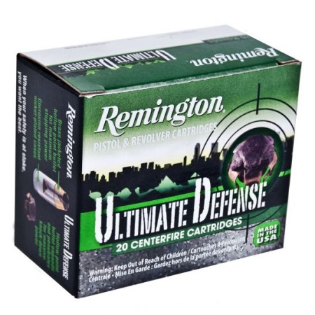 Remington 9mm 124gr BJHP Ultimate Defense Ammunition, 20 Round Box - HD9MMBN