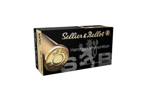 Selier & Bellot Ammunition 148 gr Wadcutter .38 Spl Ammo, 50/box - SB38B