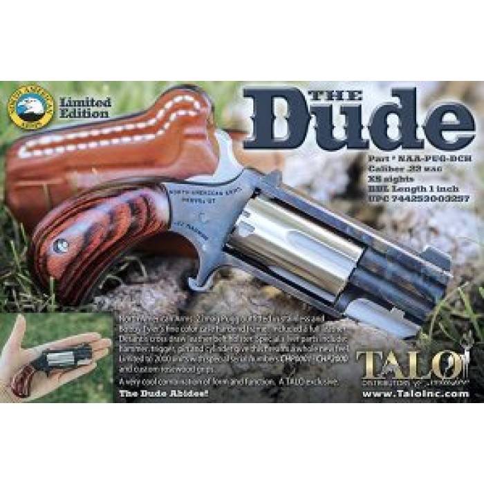 NAA The Dude .22 Mag 5rd 1" Revolver w/ XS Sights, TALO Exclusive - NAA-PUG-DCH