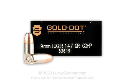 Speer Gold Dot 9mm 147 Gr HP