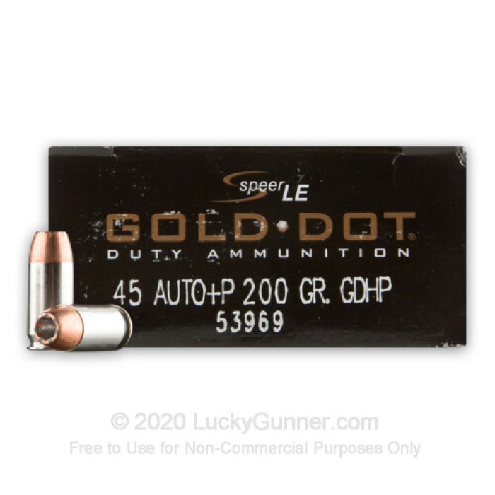 Speer Gold Dot .45 ACP 200 Grain +P HP