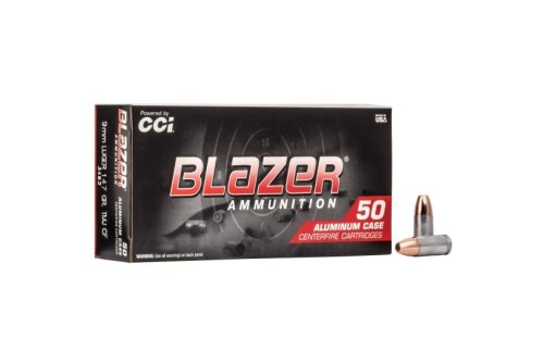 CCI Blazer Clean-Fire 147 gr Total Metal Jacket 9mm Ammo, 50/box - 3462