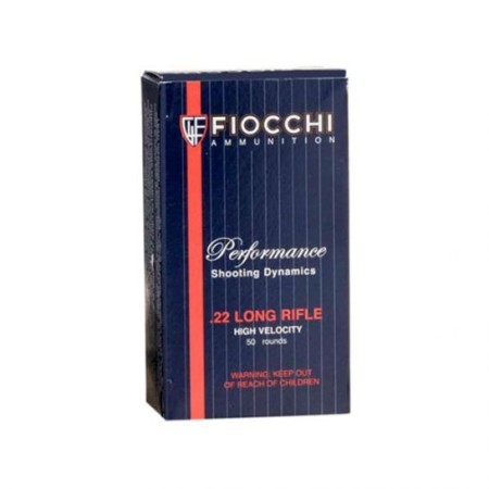 Fiocchi .22 LR 40gr Copper-Plated Solid Point Ammunition, 50 Rounds - 22FHVCRN