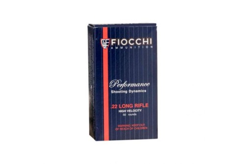 Fiocchi .22 LR 40gr Copper-Plated Solid Point Ammunition, 50 Rounds - 22FHVCRN