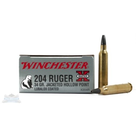 Winchester 204 Ruger 34gr JHP Super-x Ammunition - X204R