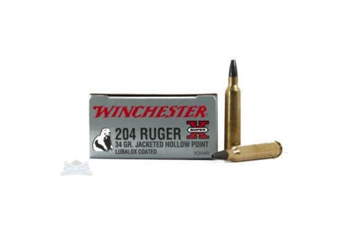 Winchester 204 Ruger 34gr JHP Super-x Ammunition - X204R