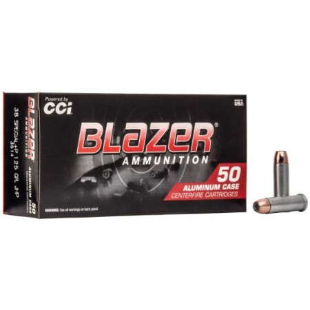 CCI Blazer 125 gr Jacketed Hollow Point .38 Spl +P Ammo, 50/box - 3514