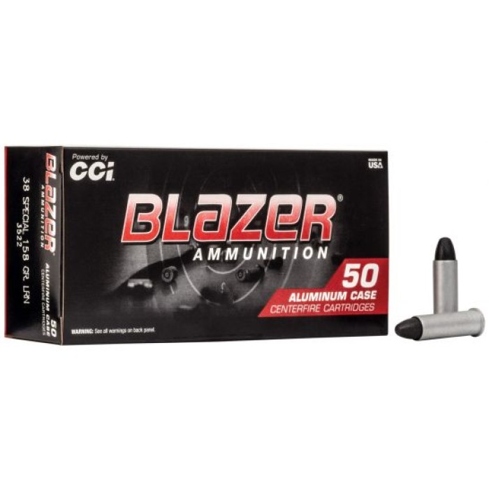 CCI Blazer 38 Special LRN  Aluminum Case Ammunition 50rds - 3522