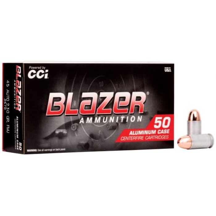 CCI Blazer 45 Auto/ACP 230gr FMJ Aluminum Cased Ammunition 50rds - 3570