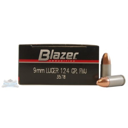 CCI Blazer 9mm 124gr FMJ Aluminum Case Ammunition 50rds - 3578