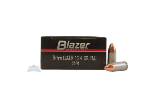 CCI Blazer 9mm 124gr FMJ Aluminum Case Ammunition 50rds - 3578