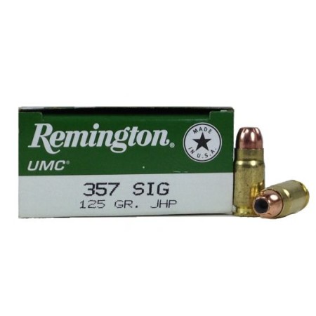 Remington UMC 357 Sig 125gr JHP Pistol Ammunition 50rds - L357S2