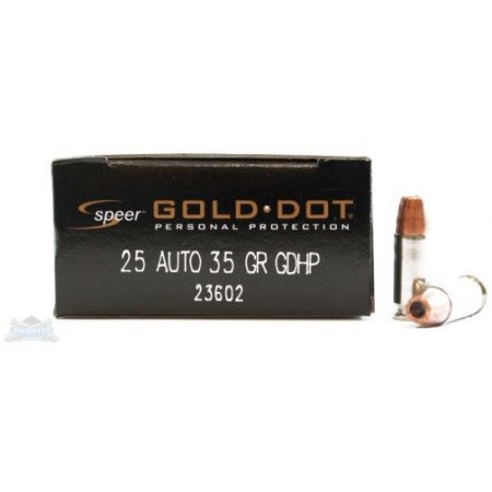 Speer 25 Auto/ACP 35gr Gold Dot Ammunition 20rds - 23602