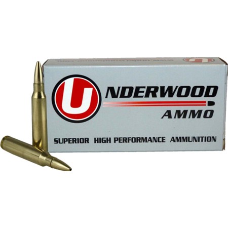 Underwood Ammo .308 Winchester 152 Grain Solid Monolithic Hollow Point Nickel Plated Brass Cased Rifle Ammo, 20 Rounds, 551