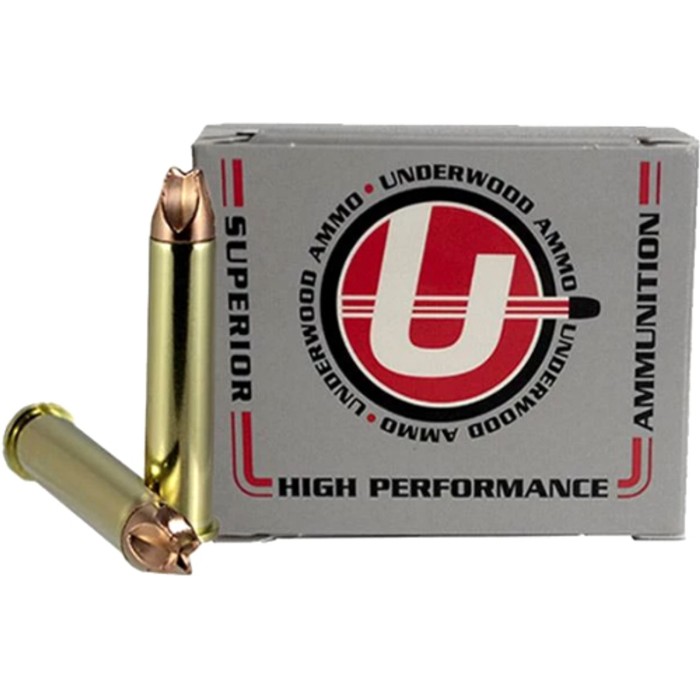 Underwood Ammo .45-70 Government +P 225 Grain Solid Monolithic Nickel Plated Brass Cased Rifle Ammo, 20 Rounds, 906