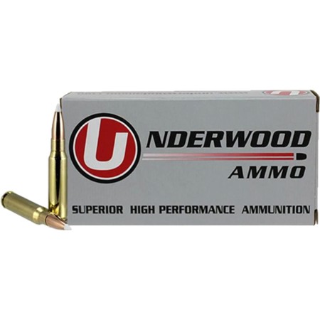 Underwood Ammo .308 Winchester 180 Grain Polymer Tipped Spitzer Nickel Plated Brass Cased Rifle Ammo, 20 Rounds, 552