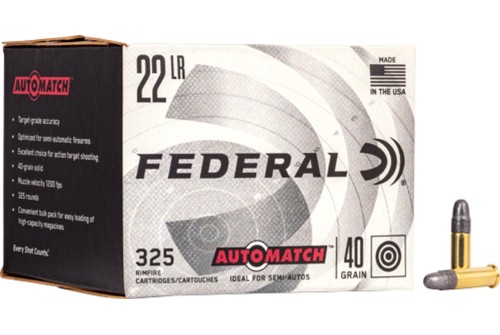 22 LR - 40 Grain LRN - Federal AutoMatch Target - 3250 Rounds