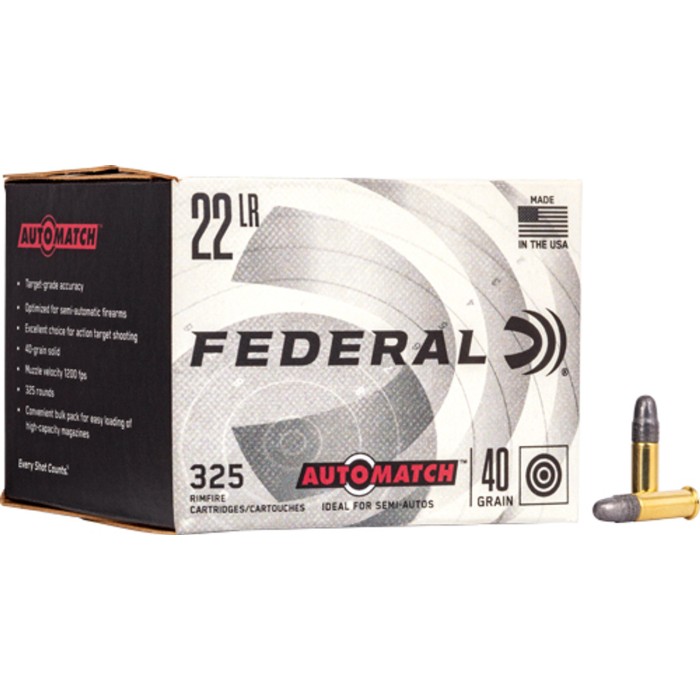 22 LR - 40 Grain LRN - Federal AutoMatch Target - 3250 Rounds