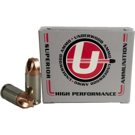 Underwood Ammo 9mm Luger +P 68 Grain Xtreme Defender Solid Monolithic Nickel Plated Brass Cased Pistol Ammo, 20 Rounds, 864