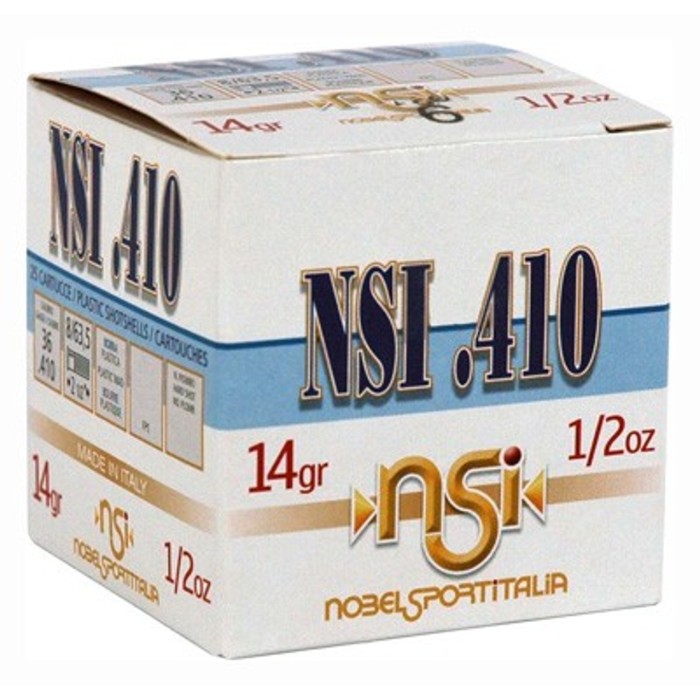 Nobelsport Ammo .410 2.5" - 1240fps. 1/2oz. #7.5 25-pack