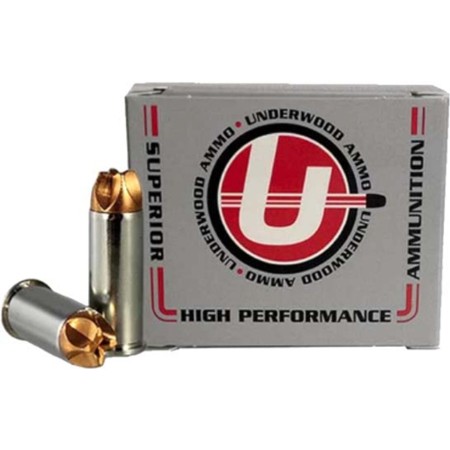 Underwood Ammo 10mm Auto 150 Grain Xtreme Hunter Solid Monolithic Nickel Plated Brass Cased Pistol Ammo, 20 Rounds, 900