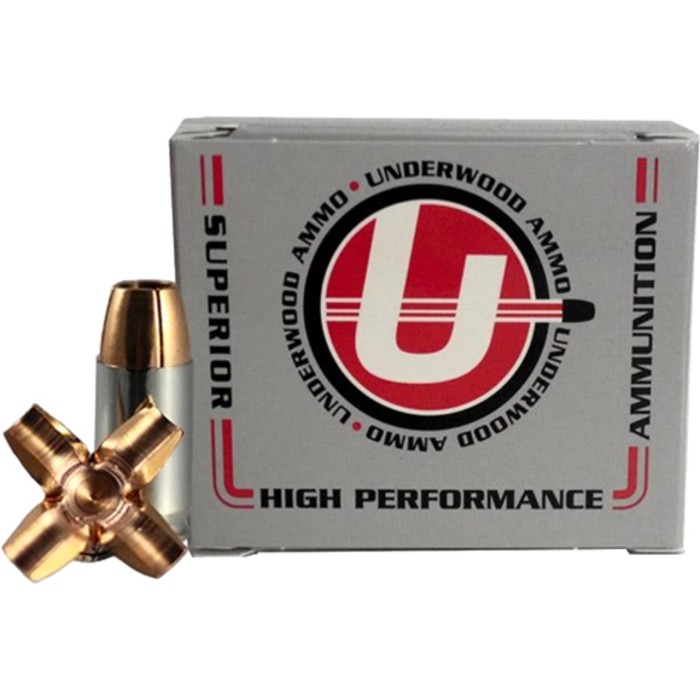 Underwood Ammo .40 S&W 140 Grain Maximum Expansion Solid Monolithic Nickel Plated Brass Cased Pistol Ammo, 20 Rounds, 250