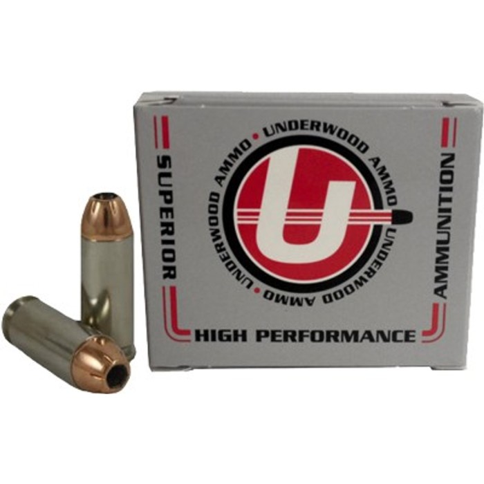 Underwood Ammo .45 Winchester Magnum 230 Grain XTP Jacketed Hollow Point Nickel Plated Brass Cased Pistol Ammo, 20 Rounds, 438