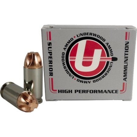 Underwood Ammo .45 ACP +P 200 Grain Solid Monolithic Nickel Plated Brass Cased Pistol Ammo, 20 Rounds, 646