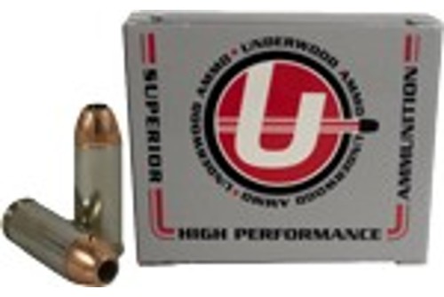 Underwood Ammo 10mm Auto 180 Grain Bonded Jacketed Hollow Point Nickel Plated Brass Cased Pistol Ammo, 20 Rounds, 244