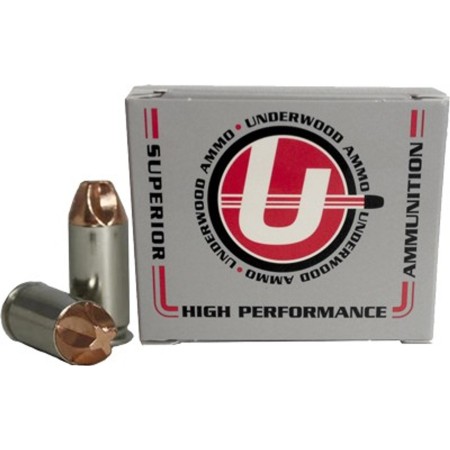 Underwood Ammo .40 S&W 115 Grain Xtreme Defender Solid Monolithic Nickel Plated Brass Cased Pistol Ammo, 20 Rounds, 811