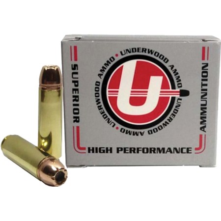 Underwood Ammo .45 Raptor 240 Grain Jacketed Hollow Point Nickel Plated Brass Cased Rifle Ammo, 20 Rounds, 910