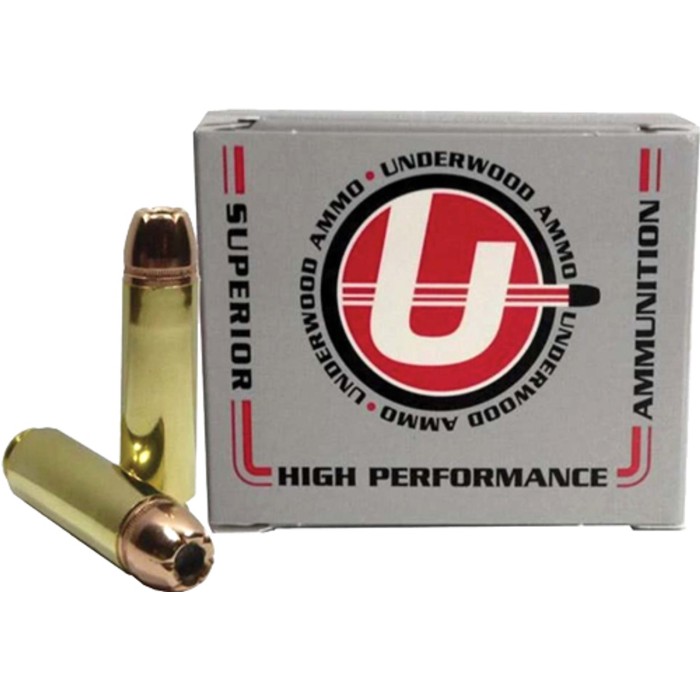 Underwood Ammo .45 Raptor 240 Grain Jacketed Hollow Point Nickel Plated Brass Cased Rifle Ammo, 20 Rounds, 910