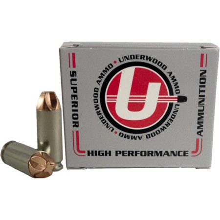 Underwood Ammo 10mm Auto 100 Grain Solid Monolithic Nickel Plated Brass Cased Pistol Ammo, 20 Rounds, 861