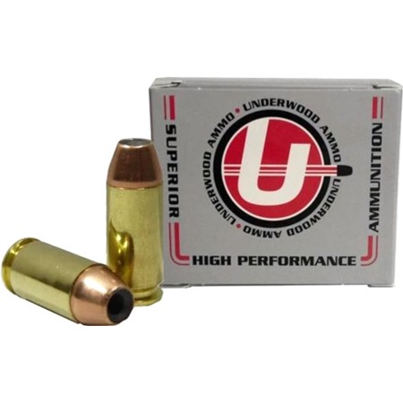 Underwood Ammo .460 Rowland 185 Grain Jacketed Hollow Point Nickel Plated Brass Cased Pistol Ammo, 20 Rounds, 627