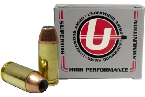 Underwood Ammo .460 Rowland 185 Grain Jacketed Hollow Point Nickel Plated Brass Cased Pistol Ammo, 20 Rounds, 627