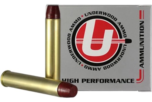 Underwood Ammo .444 Marlin 335 Grain Coated Hard Cast Nickel Plated Brass Cased Rifle Ammo, 20 Rounds, 752