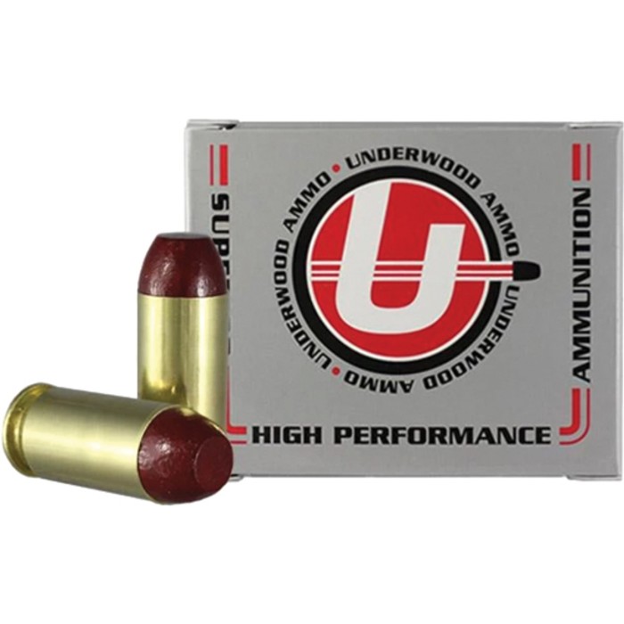 Underwood Ammo .460 Rowland 255 Grain Coated Hard Cast Nickel Plated Brass Cased Pistol Ammo, 20 Rounds, 629