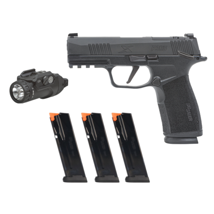 SIG SAUER P365 X-Series 9mm 3.7in 17rd Black Semi-Auto Pistol w/ Foxtrot2R (365XCA-9-BXR3-MS-TACPAC)