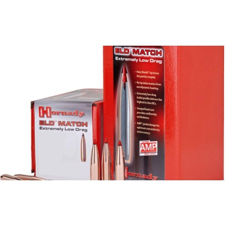 HORNADY .30 Cal 208Gr ELD Match Rifle Bullets (30731)