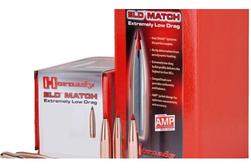 HORNADY .30 Cal 208Gr ELD Match Rifle Bullets (30731)