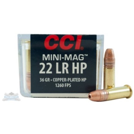 CCI Speer Mini-Mag 22 LR 36 Grain Gilded Lead Hollowpoint Ammo, 100 Round Box (31)