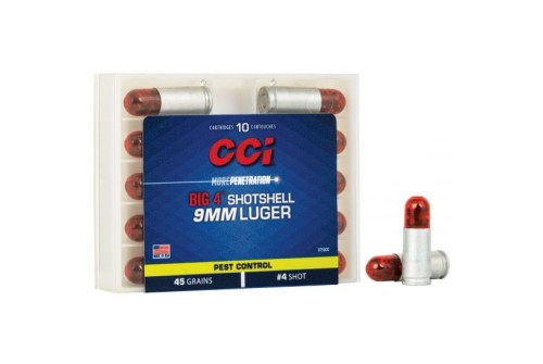 CCI BIG 4 45 gr Shotshell #4 Shot 9mm Ammo, 10/box - 3712CC